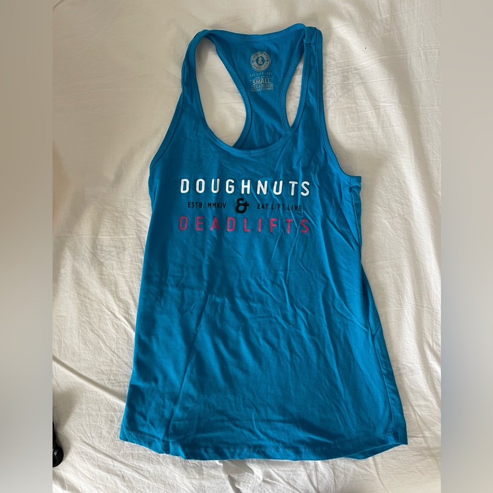 Doughnuts and Deadlifts Racerback Tank Top